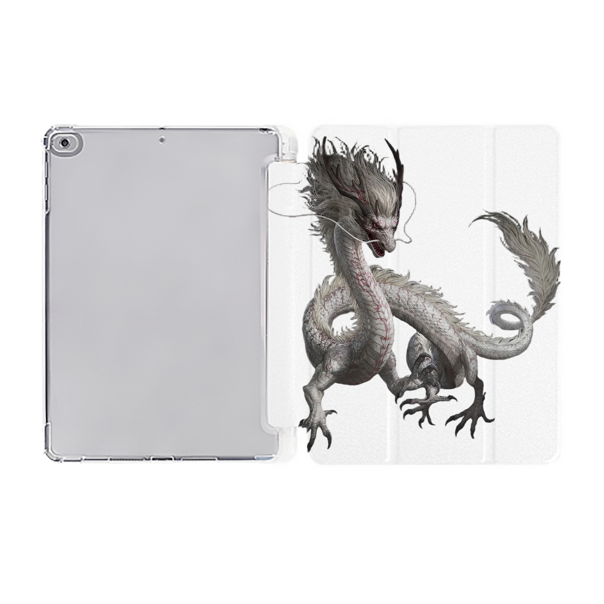 Ne Zha 2 ナタ 魔童の大暴れ IPad ケース ペン収納付き 三つ折りスタンド PUレザー×シリコン 対応機種9.5/10.5/10.9インチ